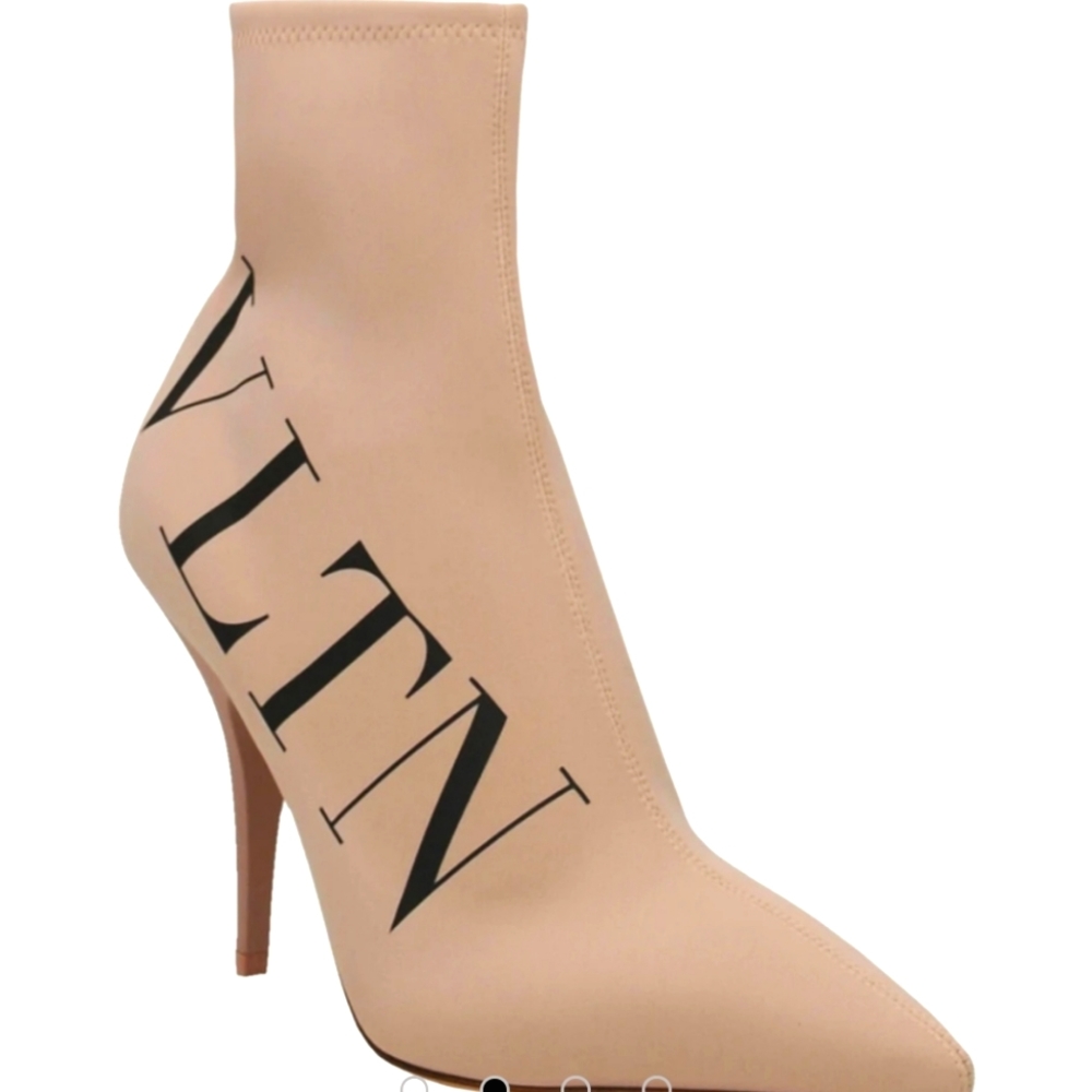 NWT$1000 Valentino Garavani VLTN Logo Eco-Leather Sock Bootie Boots - Picture 3 of 16
